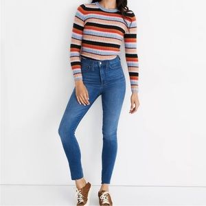 Madewell 10” Roadtripper Medium Wash High Rise Raw Hem Jean Size T32